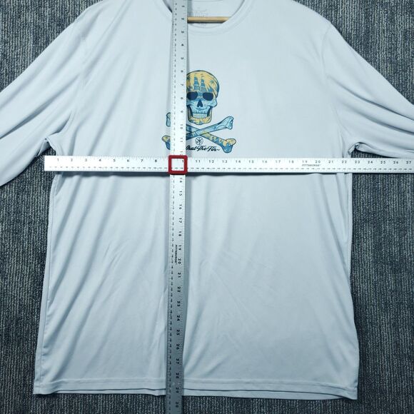 What The Fin Performance Long Sleeve Skull Graphic Fishing Shirt, Size: XL - Picture 6 of 13